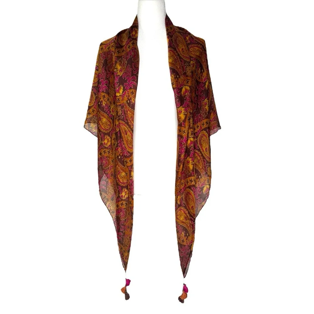 NWT VTG Lucky Brand‎ 100% Silk Scarf  52